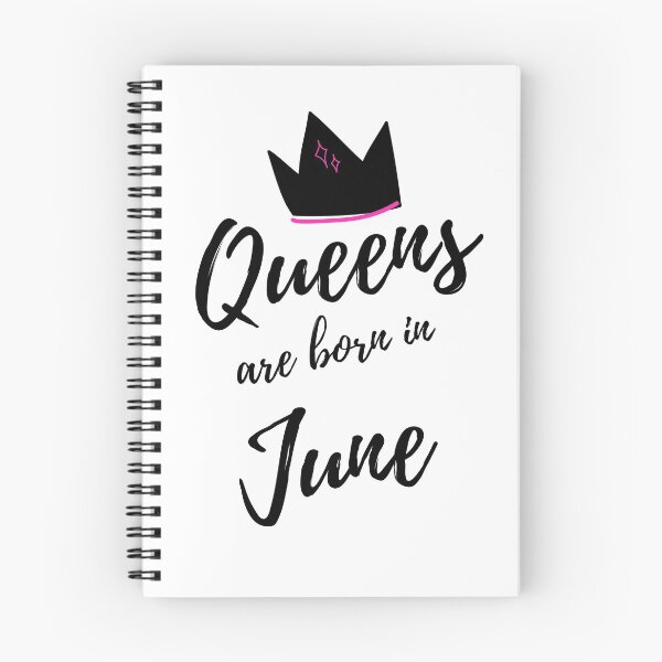 Item preview, Queens are born in June. Happy Birthday! June Birthday Gift for Women and Girls. Cute Bday present design. designed and sold by That Cheeky Tee.