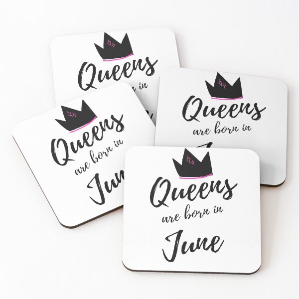 Item preview, Queens are born in June. Happy Birthday! June Birthday Gift for Women and Girls. Cute Bday present design. designed and sold by That Cheeky Tee.