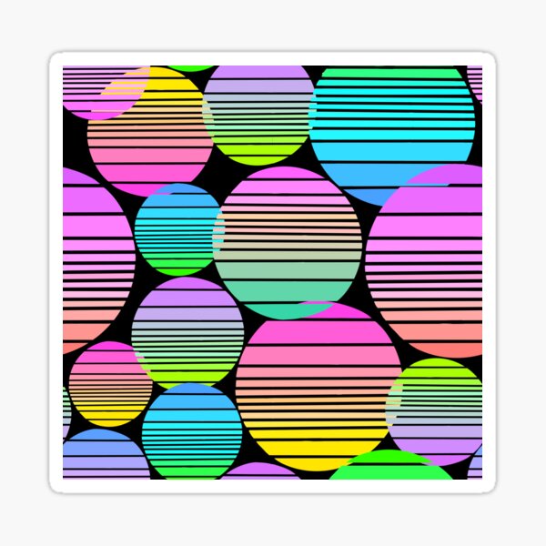 Sunset Orbs Sticker