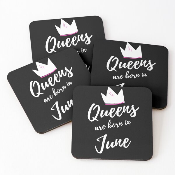 Item preview, Queens are born in June. Happy Birthday! June Birthday Gift for Women and Girls. Cute Bday present design. designed and sold by That Cheeky Tee.