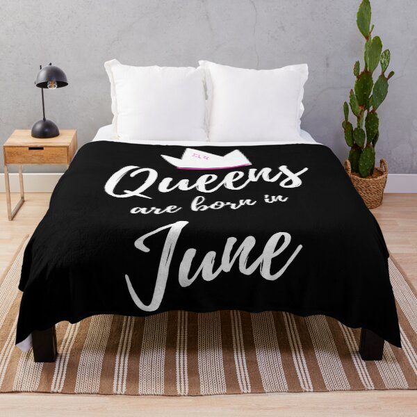 Item preview, Queens are born in June. Happy Birthday! June Birthday Gift for Women and Girls. Cute Bday present design. designed and sold by That Cheeky Tee.