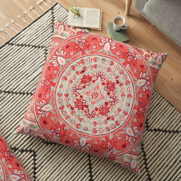 Boho Oriental Traditional Floral Moroccan Style Floor Pillow