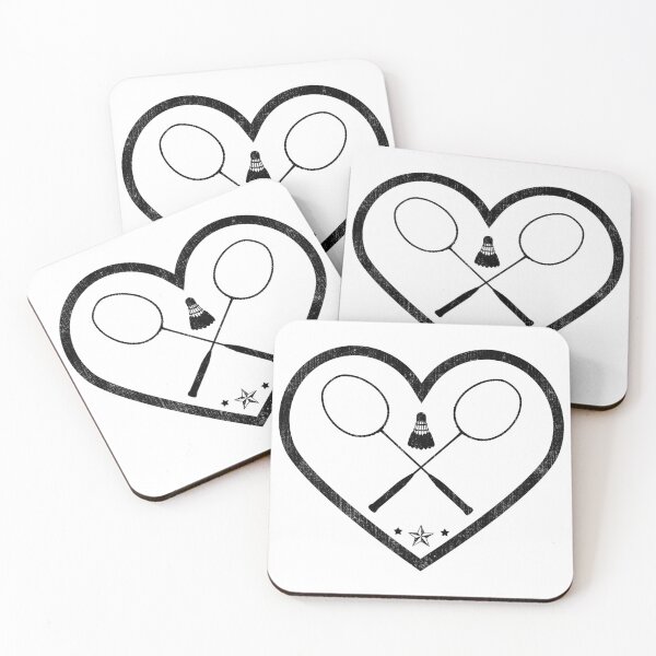 Item preview, I Heart Badminton Vintage Grunge Black designed and sold by iheartsport.