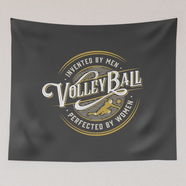 Item preview, Volleyball: Invented by Men. Perfected by Women | Vintage Typography designed and sold by 804 Volleyball Swag  Volleyball Merch for players and fans.