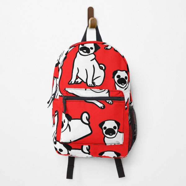 Item preview, Pug Pattern on Red designed and sold by Rocket-To-Pluto.