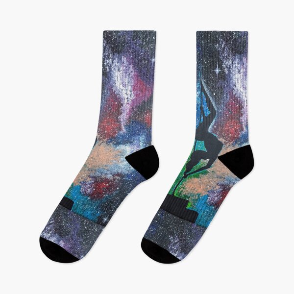 Item preview, Pole dancer silhouette in starry galaxy background designed and sold by StarlightTales.