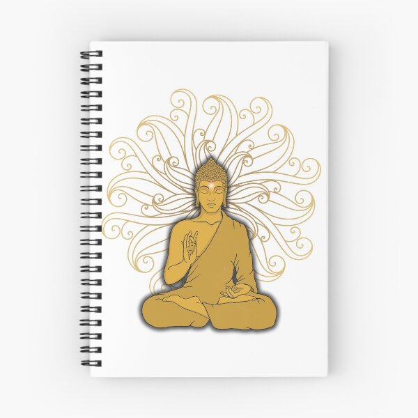 Item preview, Mandala Golden Buddha in black designed and sold by MandalaSoul.
