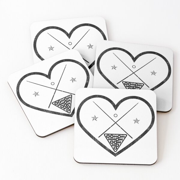 Item preview, I Heart Billiards Vintage Grunge Black designed and sold by iheartsport.
