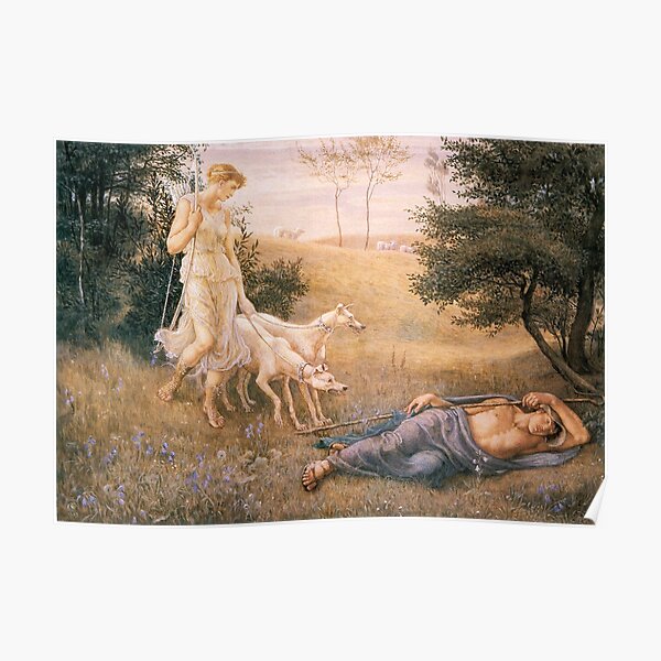 Diana and Endymion_Walter Crane British artist (1845-1915) Poster
