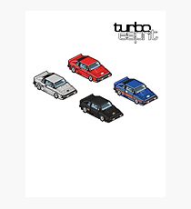 8 bit Lotus Esprit Turbo Pixel (black logo) Photographic Print