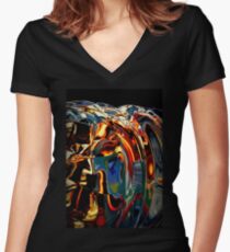 water bottle Women's Fitted V-Neck T-Shirt