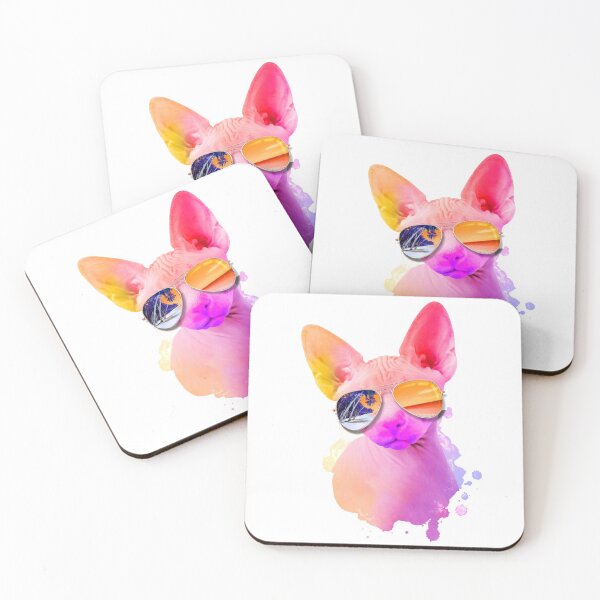 Item preview, Sphynx Cat  colorful unglasses 2 designed and sold by WaveOcean123.