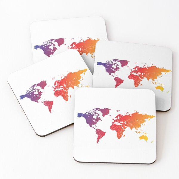 Item preview, colorful world map designed and sold by ganje.