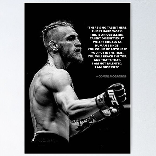 Conor Mcgregor UFC Quote Poster