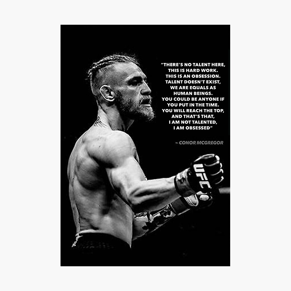 Póster «Cita de Conor Mcgregor UFC» de BonnieJonesa | Redbubble