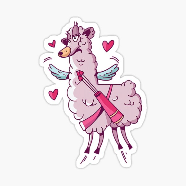 Item preview, Valentines Day Llama Archery Alpaca designed and sold by YesterDayCheck.
