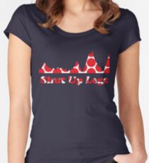 Shut Up Legs Red Polka Dot Mountain Profile Women's Fitted Scoop T-Shirt
