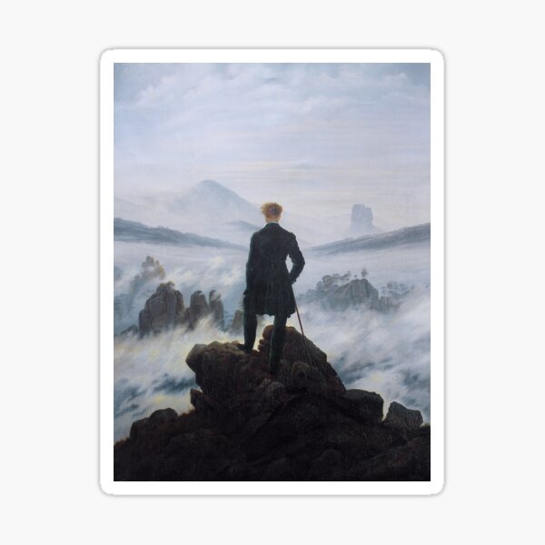 Item preview, Casper David Friedrich's Wanderer Above the Sea of Fog designed and sold by mosfunky.