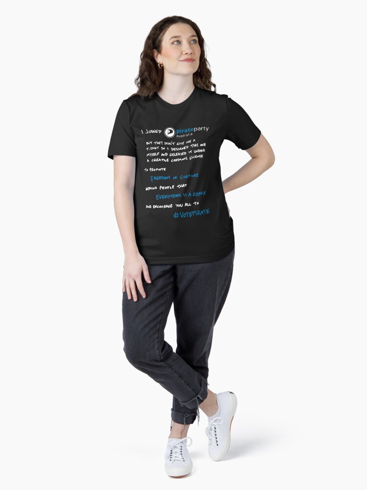 Thumbnail 4 of 7, Essential T-Shirt, I Joined Pirate Party Australia designed and sold by tserong.