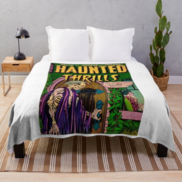 Item preview, HAUNTED THRILLS Tales of Horro and Terror Classic Coomics Comic Book Cartoon Quotes designed and sold by TRIBExSPACE.