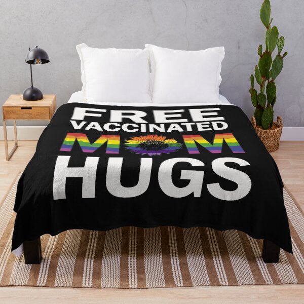 Item preview, Gay Pride Free Vaccinated Mom Hugs Sunflower LGBT 2021 designed and sold by anthonybarr1205.