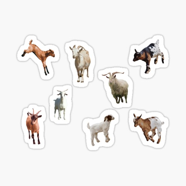 Item preview, Goats Sticker Sheet designed and sold by Adrienne Schaumann.