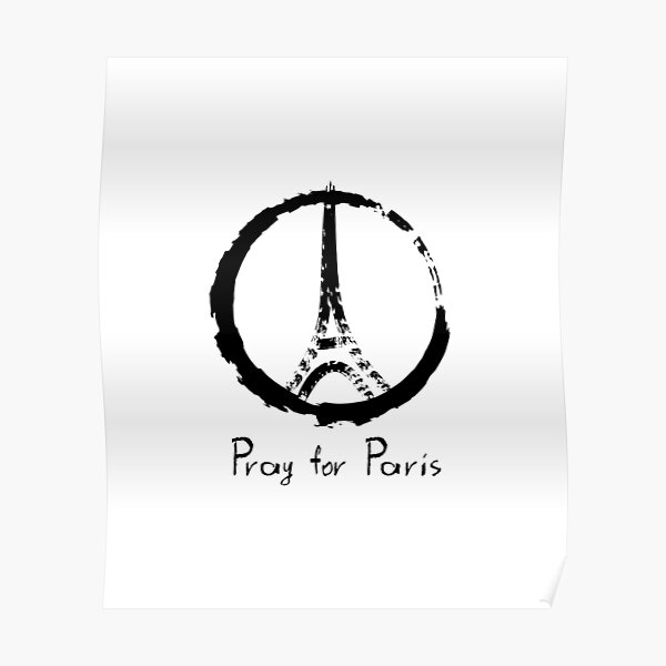 Free Photo  Pray for paris poster with france flag. international