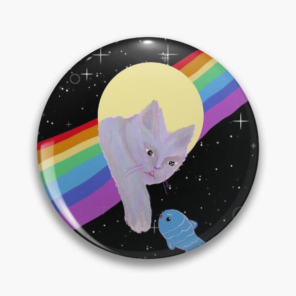 Artikelvorschau, Regenbogenkatze trifft Fisch im Weltraum entworfen und verkauft von moonmurmur.