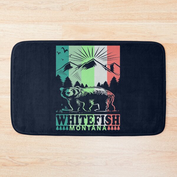 Item preview, Whitefish Montana Retro Mountain Bear designed and sold by Home-Spirit.