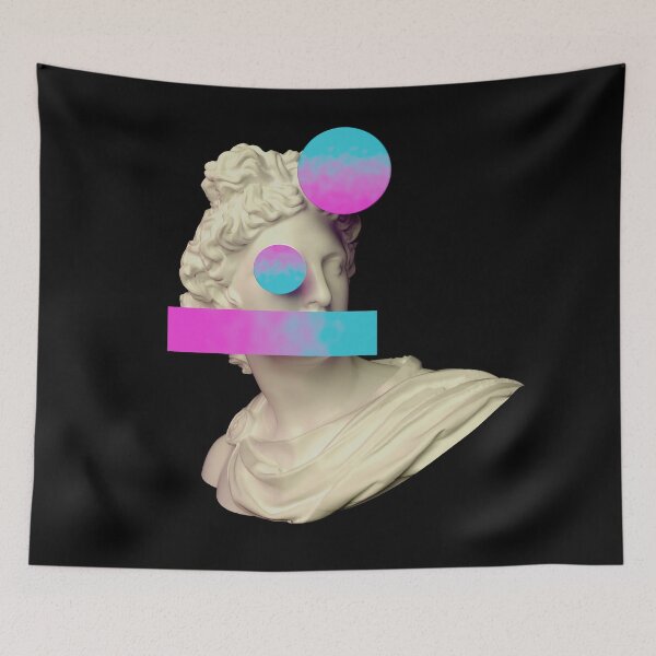 Item preview, Colorful 3D Shapes Vaporwave Style designed and sold by Peekonet.