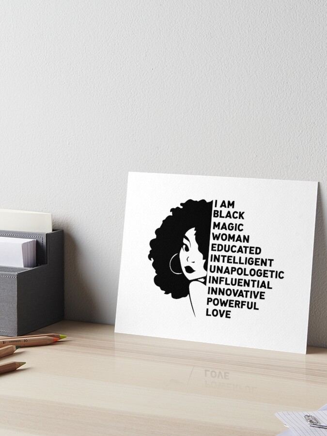 I Am a Powerful Black Woman | Art Board Print