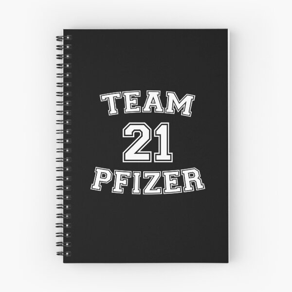 Item preview, Vaccine pride: Team Pfizer (white college/varsity jersey typeface) designed and sold by Ofeefee.