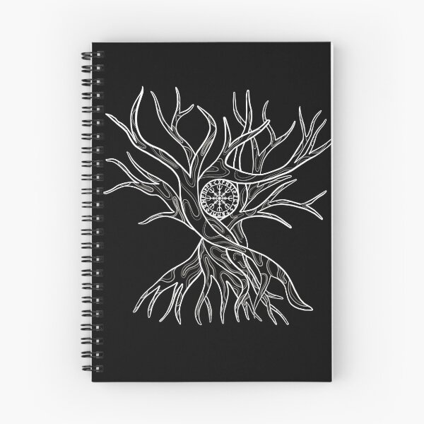 Item preview, Secret Tree of Life - Yggdrasil - Vegvisir - Scandinavian line art  designed and sold by MerchActually.