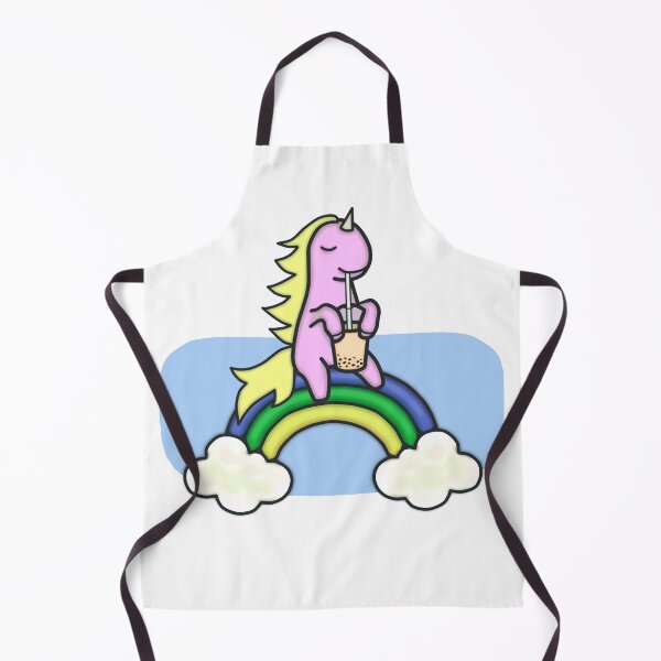 Item preview, Unicorn Drinking Boba On Rainbow Drawing - Cute and Funny Unicorn designed and sold by ViewerEqualsPhoton.