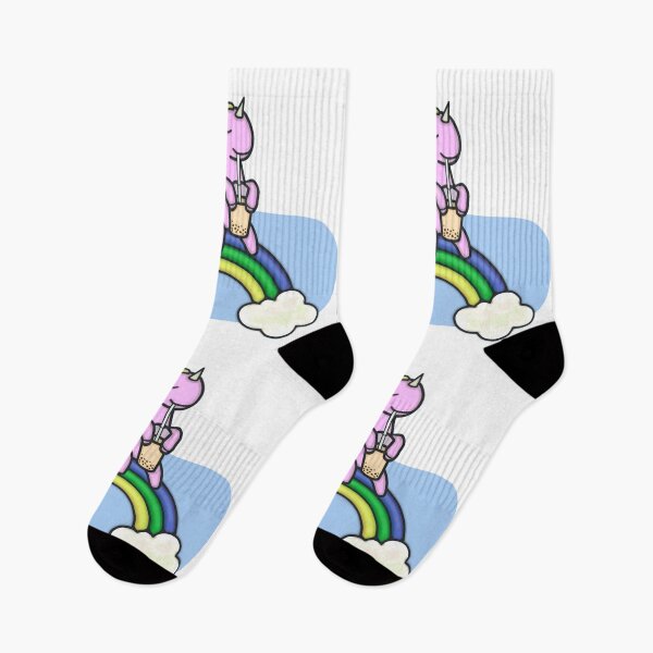 Item preview, Unicorn Drinking Boba On Rainbow Drawing - Cute and Funny Unicorn designed and sold by ViewerEqualsPhoton.