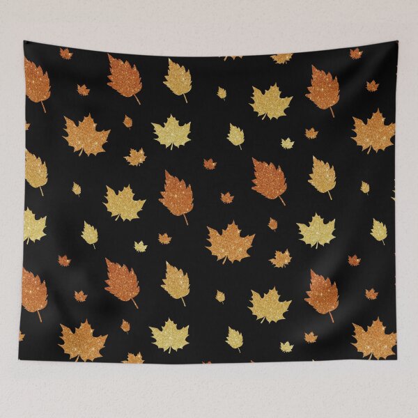 Item preview, Orange Ombre Faux Glitter Autumn Fall Leaves designed and sold by Felicity-K.