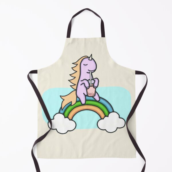 Item preview, Unicorn Drinking Boba On Rainbow Drawing II - Cute and Funny Unicorn designed and sold by ViewerEqualsPhoton.