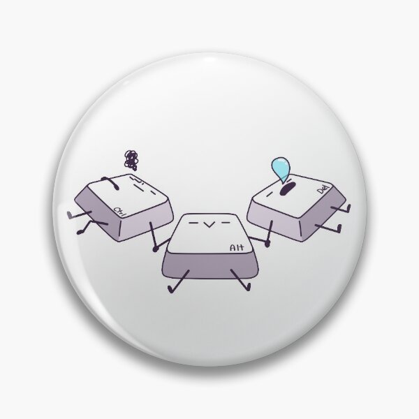 Item preview, Cute Keys Ctrl, Alt and Del Cartoon designed and sold by sazaarts.