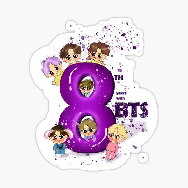 "BTS Anniversary" Sticker for Sale by NumraArtist Redbubble