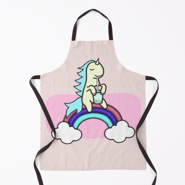 Item preview, Unicorn Drinking Boba On Rainbow Drawing III - Cute and Funny Unicorn designed and sold by ViewerEqualsPhoton.