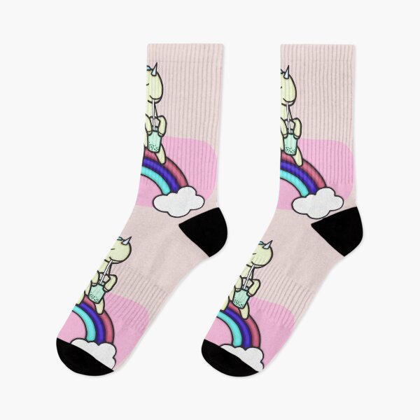 Item preview, Unicorn Drinking Boba On Rainbow Drawing III - Cute and Funny Unicorn designed and sold by ViewerEqualsPhoton.