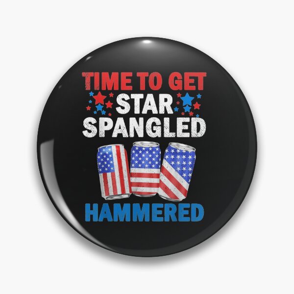 Item preview, Time To Get Star Spangled Hammered Beer USA Flag 4th Of July T-Shirt designed and sold by Focus-Maloca.