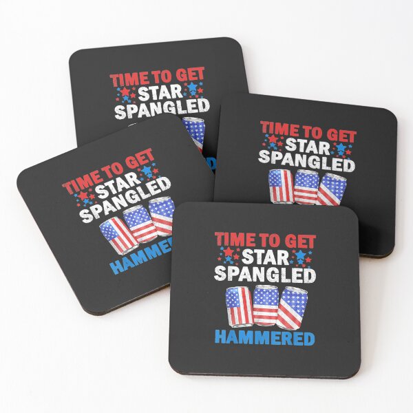 Item preview, Time To Get Star Spangled Hammered Beer USA Flag 4th Of July T-Shirt designed and sold by Focus-Maloca.
