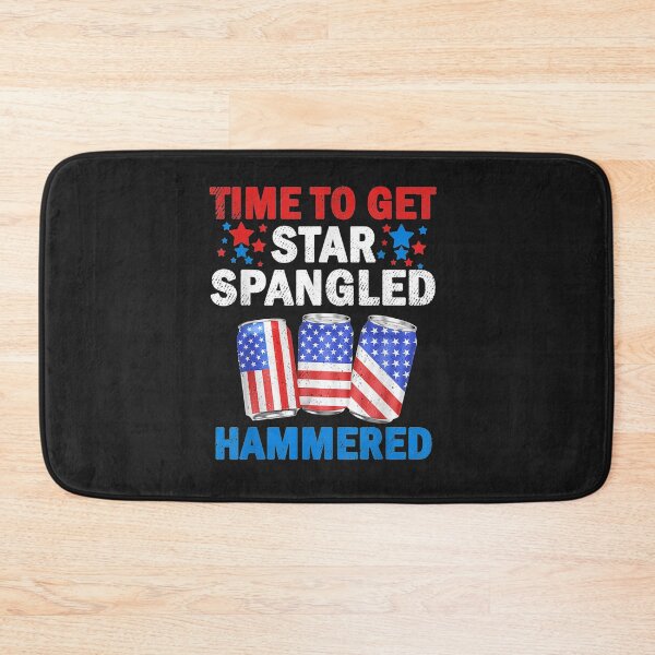 Item preview, Time To Get Star Spangled Hammered Beer USA Flag 4th Of July T-Shirt designed and sold by Focus-Maloca.