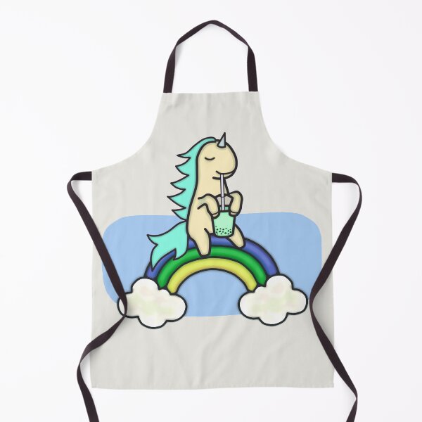 Item preview, Unicorn Drinking Boba On Rainbow Drawing IV - Cute and Funny Unicorn designed and sold by ViewerEqualsPhoton.