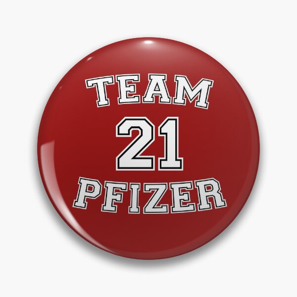 Item preview, Vaccine pride: Team Pfizer (white college/varsity jersey typeface) designed and sold by Ofeefee.