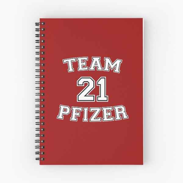 Item preview, Vaccine pride: Team Pfizer (white college/varsity jersey typeface) designed and sold by Ofeefee.