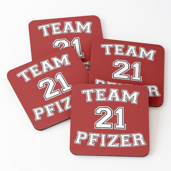 Item preview, Vaccine pride: Team Pfizer (white college/varsity jersey typeface) designed and sold by Ofeefee.