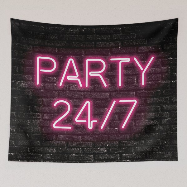 Item preview, party 24/7 neon sign designed and sold by amytraianou.
