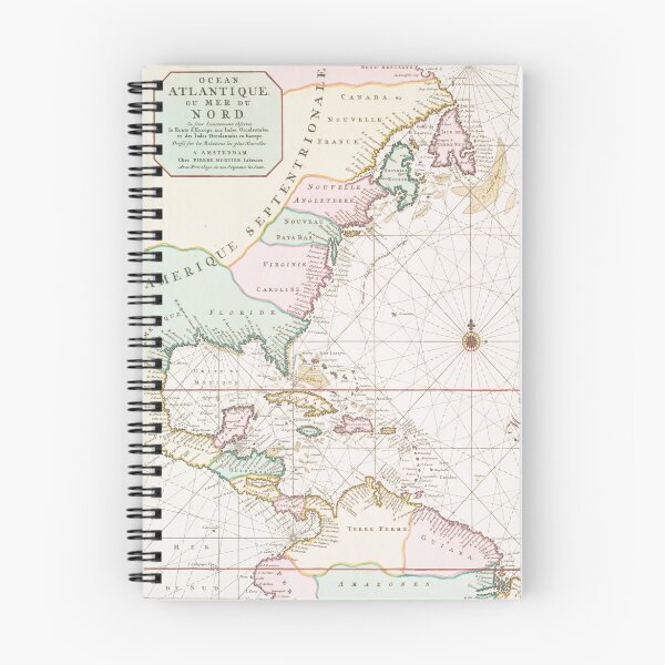 Item preview, Vintage Atlantic Ocean & North America Map (1700s) designed and sold by BravuraMedia.